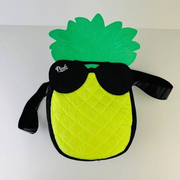 Victoria’s Secret PINK Insulated Yellow Pineapple Lunch Box Cooler Soft Bag - Picture 1 of 6